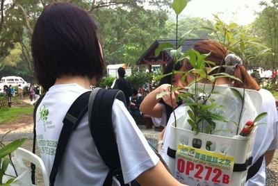 每組植樹隊伍都需要設計和制造承載用具，運送樹苗和種植工具到指定植樹場。