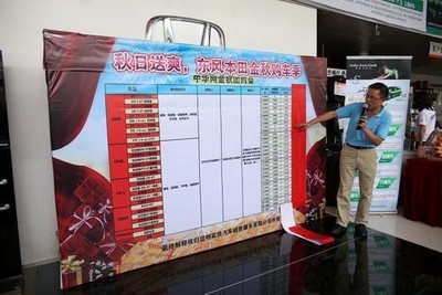 2小時的購車活動共售出車輛37臺，累計售車款項達(dá)540萬元